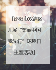 邵阳市双清区开展“美丽中国我先行”环境日主题活动