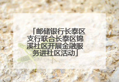 邮储银行长泰区支行联合长泰区锦溪社区开展金融服务进社区活动