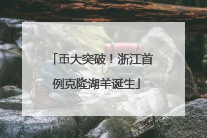 重大突破！浙江首例克隆湖羊诞生