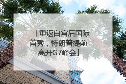 重返白宫后国际首秀，特朗普提前离开G7峰会