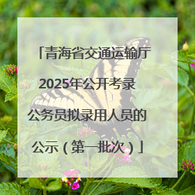 青海省交通运输厅2025年公开考录公务员拟录用人员的公示（第一批次）