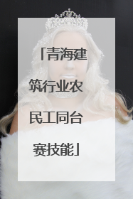 青海建筑行业农民工同台赛技能