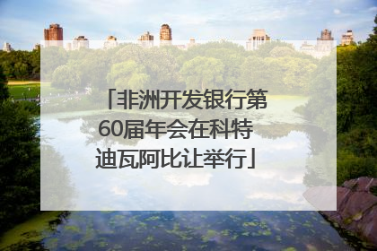非洲开发银行第60届年会在科特迪瓦阿比让举行