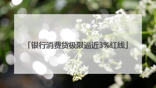 银行消费贷极限逼近3%红线
