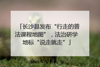 长沙县发布“行走的普法课程地图”，法治研学地标“说走就走”