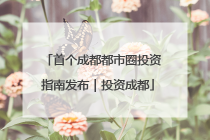 首个成都都市圈投资指南发布｜投资成都
