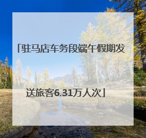 驻马店车务段端午假期发送旅客6.31万人次