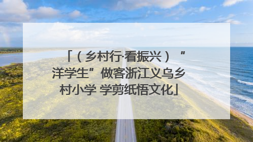 （乡村行·看振兴）“洋学生”做客浙江义乌乡村小学 学剪纸悟文化