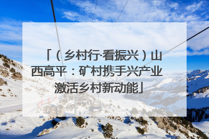 （乡村行·看振兴）山西高平：矿村携手兴产业 激活乡村新动能