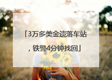 3万多美金遗落车站，铁警4分钟找回