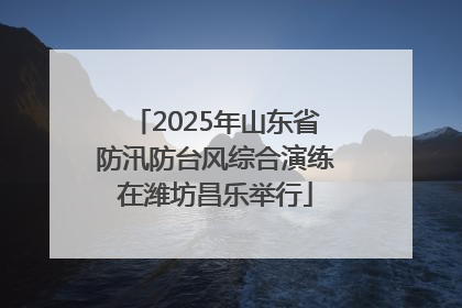 2025年山东省防汛防台风综合演练在潍坊昌乐举行