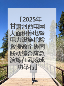 2025年甘肃河西电网大面积停电暨电力设施抢险救援政企协同联动综合应急演练在武威成功举行