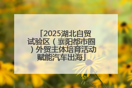 2025湖北自贸试验区（襄阳都市圈）外贸主体培育活动赋能汽车出海