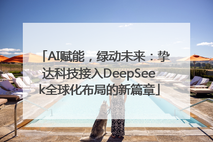 AI赋能，绿动未来：挚达科技接入DeepSeek全球化布局的新篇章