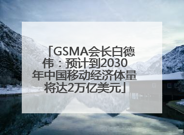 GSMA会长白德伟：预计到2030年中国移动经济体量将达2万亿美元