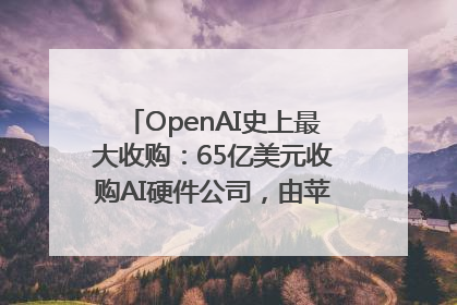 OpenAI史上最大收购：65亿美元收购AI硬件公司，由苹果前设计总监创办