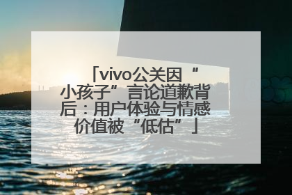 vivo公关因“小孩子”言论道歉背后：用户体验与情感价值被“低估”